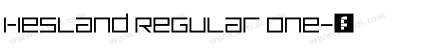 Hesland Regular One字体转换